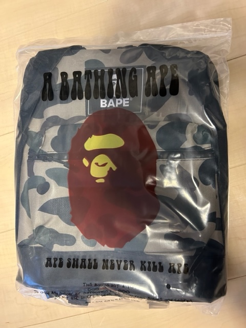 BAPE◆A BATHING APE／迷彩カモ◆ア ベイシング エイプ◆カモバック◆バックパック◆リュック◆猿顔◆CAMO／カモ／付録ノベルティ_画像10