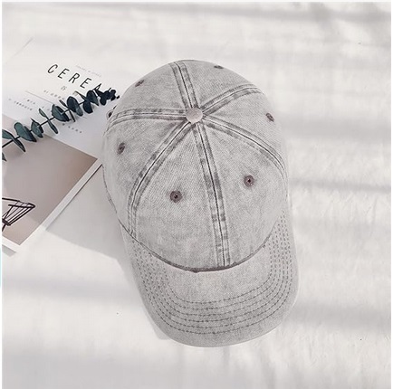 送料無料　キャップ メンズ レディース 帽子 100%コットン 軽量 野球帽 調節可能 春 夏 秋 男女兼用 色グレー　コットン1