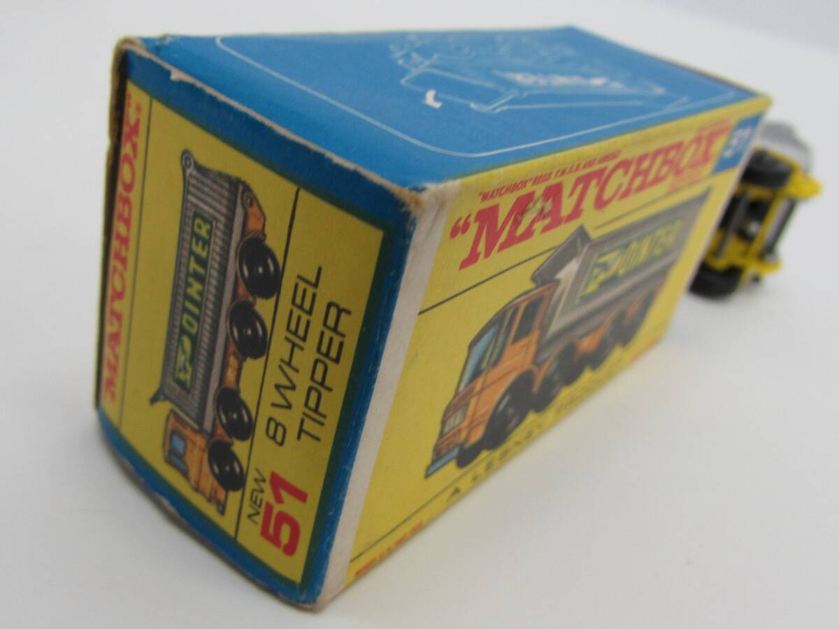美品 MATCHBOX マッチボックス LESNEY レズニー No.51 8 WHEEL TIPPER トラック ミニカー 箱付き ヴィンテージの画像8