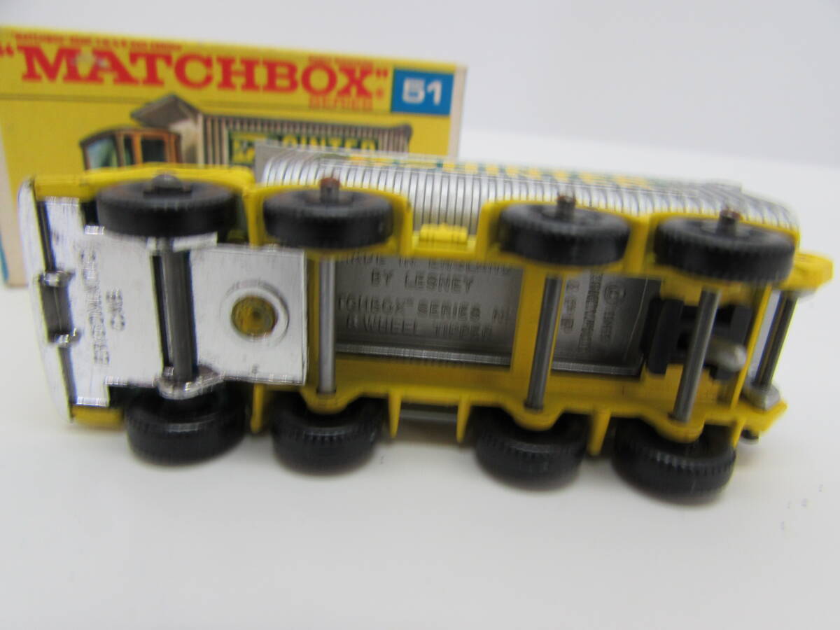 美品 MATCHBOX マッチボックス LESNEY レズニー No.51 8 WHEEL TIPPER トラック ミニカー 箱付き ヴィンテージの画像7