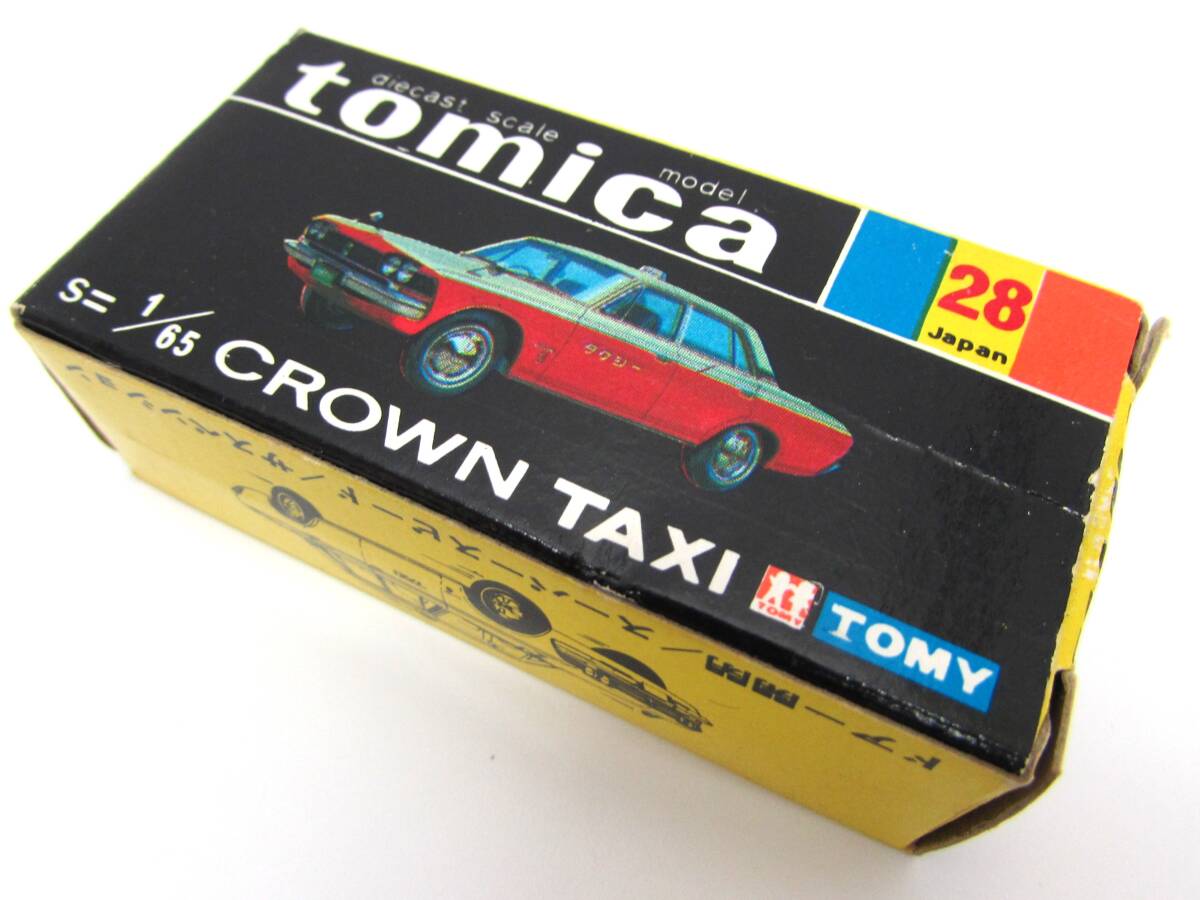 1円～ 空箱のみ 黒箱 トミカ tomica No.28 クラウン タクシー CROWN TAXI 1/65 色指定 指定色箱 トミー TOMY 日本製 ヴィンテージ ミニカーの画像1