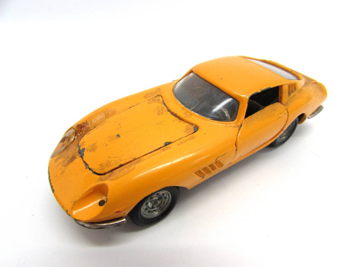 1 иен ~ POLITOYS-M 0N540 FERRARI 275 GTB4 Италия производства желтый желтый цвет миникар Ferrari Vintage текущее состояние товар подлинная вещь * дефект иметь 