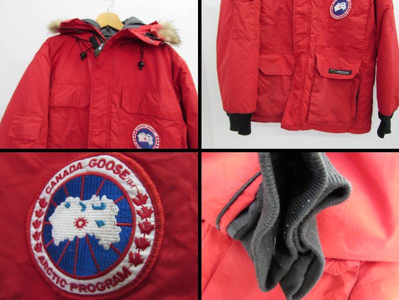 カナダグース CANADA GOOSE メンズ ダウンジャケット フード付き ファー脱着可 4565MR 赤 レッドの画像2