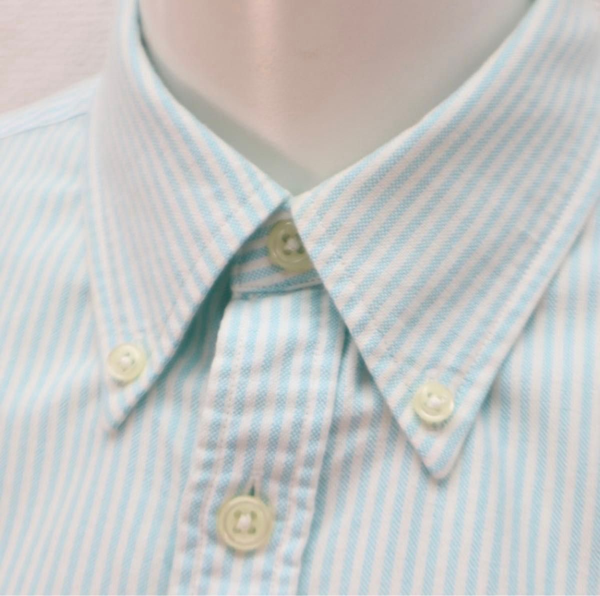 RalphLauren ボタンダウン ボタンダウンシャツ カラーポニー刺繍　ストライプ　七分袖 ラルフローレン