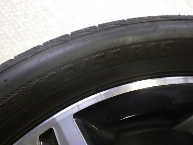 ★デイズ ハイウェイスター Gターボ B21W★1本 165/55R15 ニッサン 純正 アルミ 100 4H 56mm 15インチ 中古 タイヤ ホイール 中古_画像5