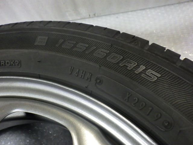 ★ハスラー G MR31S★1本 165/60R15 スズキ 純正 スチール 100 4H 54mm 15インチ 4.5J 中古 タイヤ ホイール 鉄チンの画像4