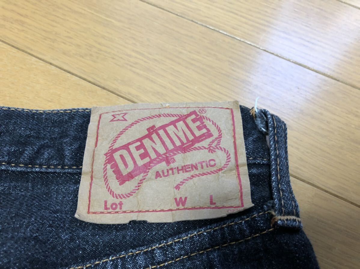 90s Vintage MADE IN JAPAN Denime DENIME. окраска черный чёрный Denim брюки olizonti период размер надпись W30 измерения W76cmL77cm