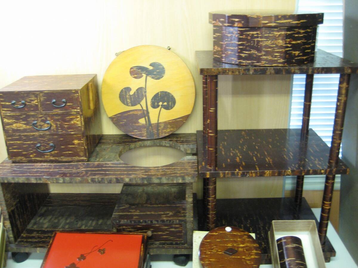 A5995 tradition industrial arts Sakura leather skill birch skill together shelves tray other 