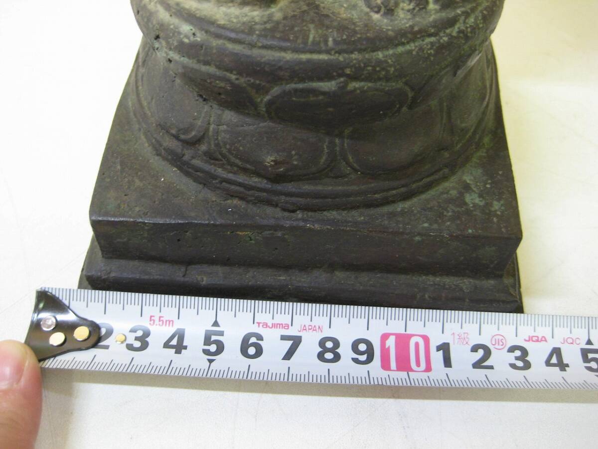 A6004　古銅製　　千手観音立像　仏像　置物　縁起物　_画像8