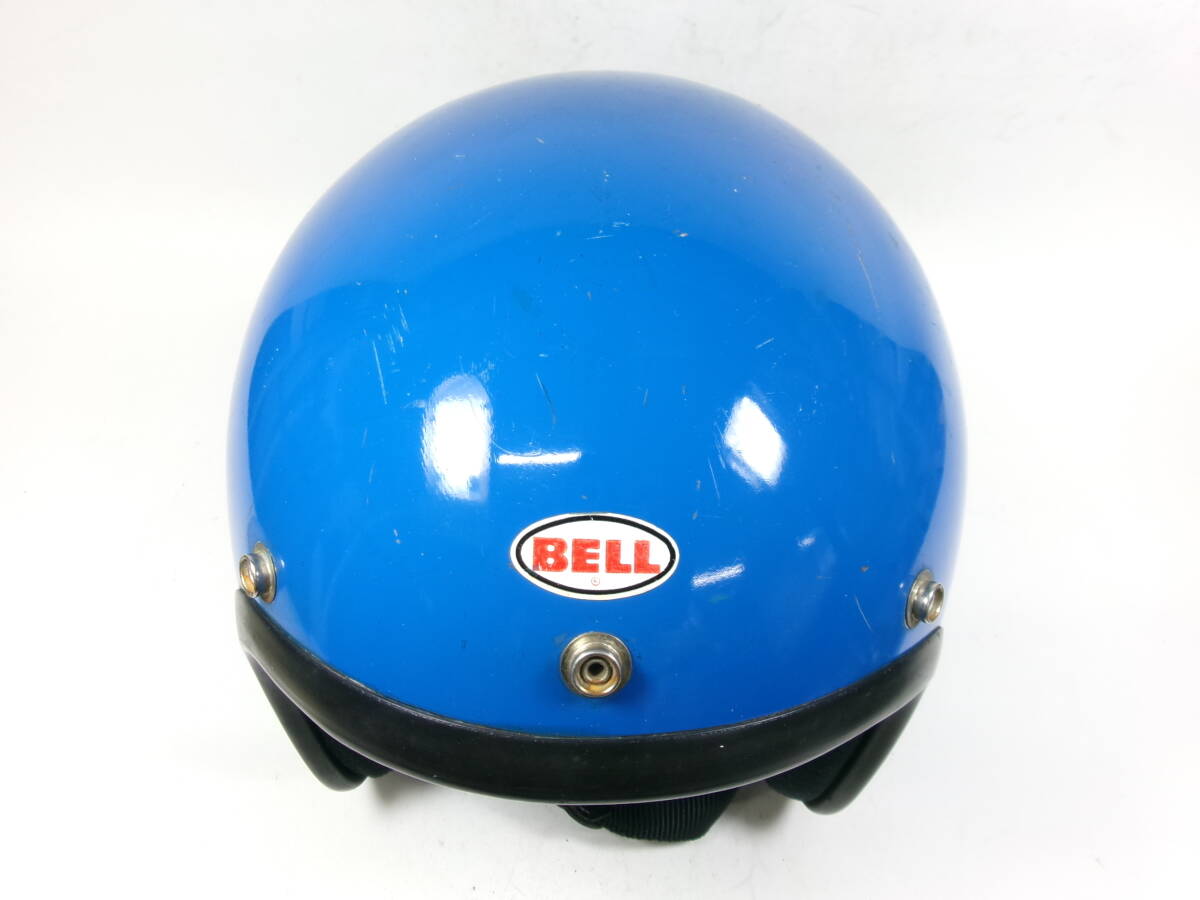 【新品】 ジェットヘルメット 青 R-T BELL 70s 最初期! 7 目深加工済 3/8 オートバイ