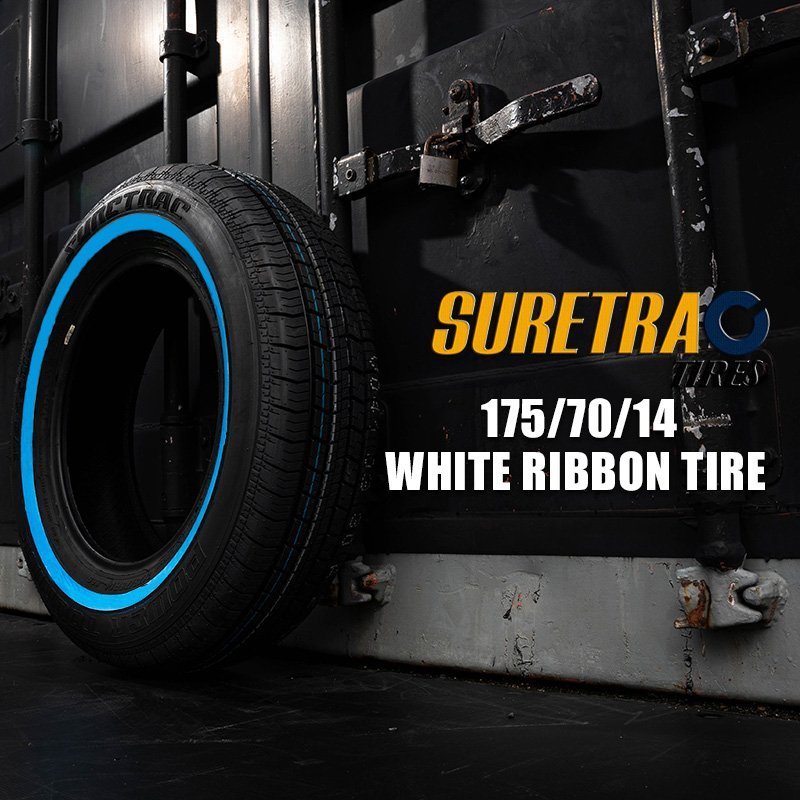 ■特価■ シュアトラック SURETRAC POWER TOURING スキニー ホワイトリボン タイヤ 175/70R14 4本 ワイヤーホイールに最適 ローライダー_画像6