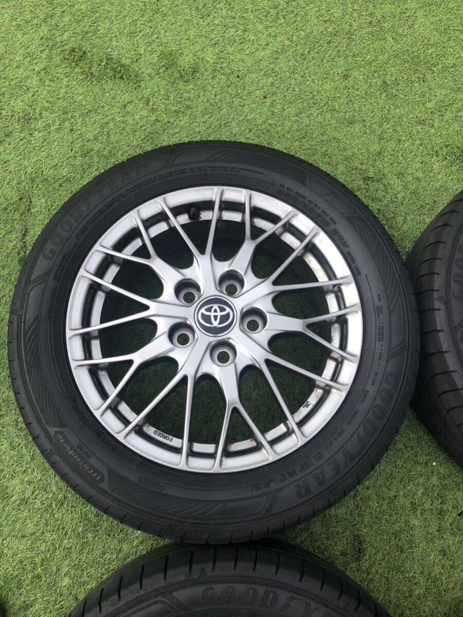 美品　バリ溝　トヨタ純正80 ノア　ヴォクシー　ガリ傷無し　グッドイヤー205/55R16 2021年製　16インチ6J＋50 鍛造　BBSエスクァイア 