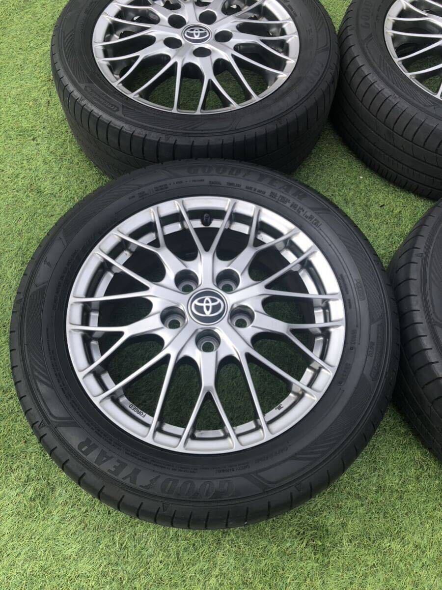 美品　バリ溝　トヨタ純正80 ノア　ヴォクシー　ガリ傷無し　グッドイヤー205/55R16 2021年製　16インチ6J＋50 鍛造　BBSエスクァイア 