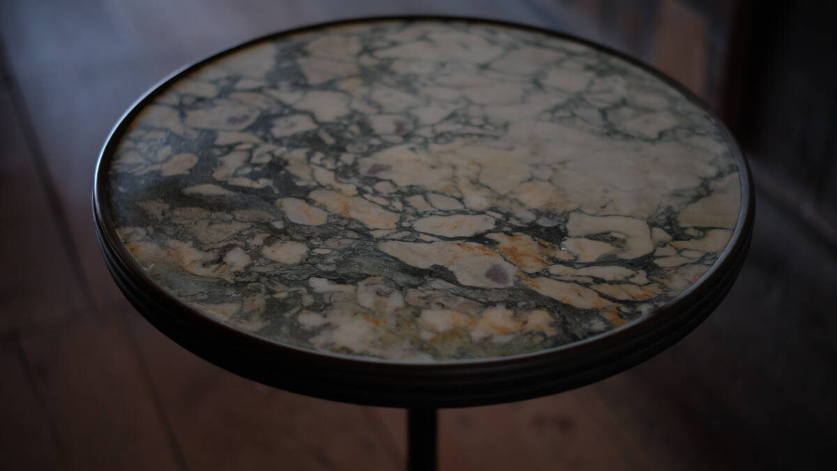 カフェテーブル フレンチカフェテーブル 大理石 アイアンの画像3