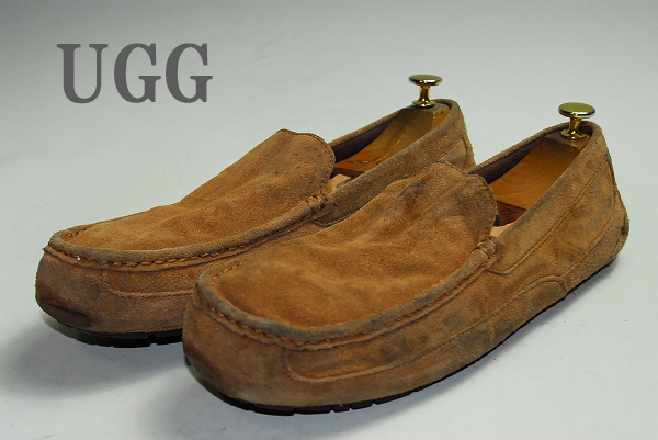  super-discount! carefuly selected select limited amount!DS8183* high class . work! high class fine quality feeling *UGG/ UGG * Loafer / tea black /Low/27cm light weight / protection against cold / boots 