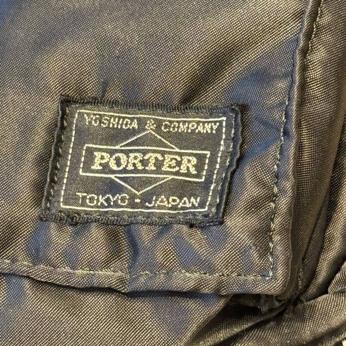 PORTER Porter TANKER язык машина Yoshida bag сумка на плечо черный б/у прекрасный товар 