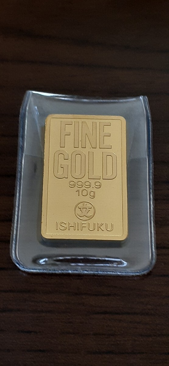  original gold in goto10g K24 new goods ISHIFUKU stone luck metal 999.9 INGOT 24 gold Gold bar original gold 