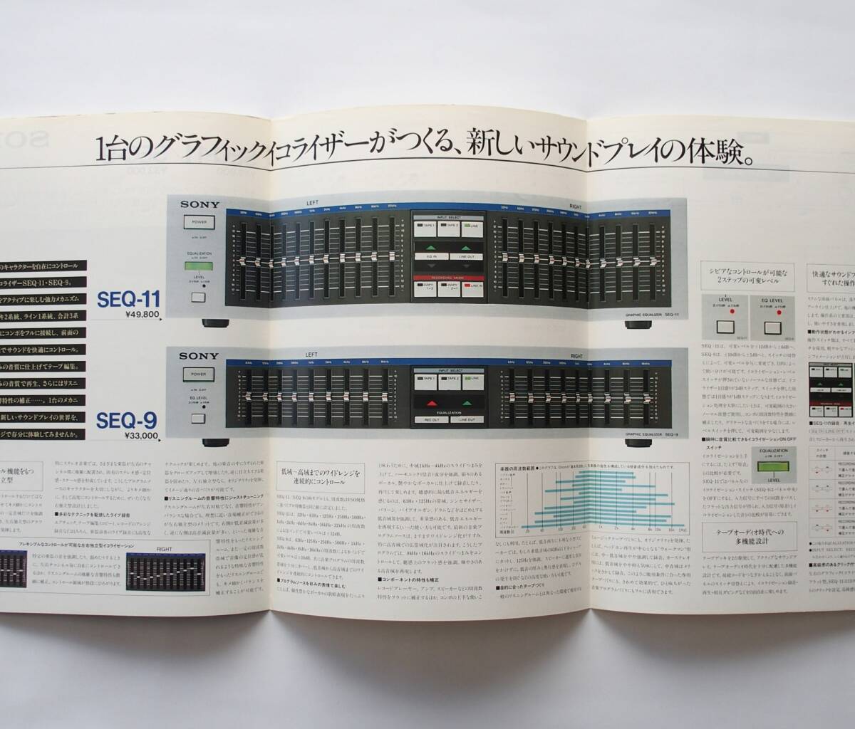 【カタログ】「SONY グラフィックイコライザー SEQ-11 / SEQ-9 カタログ」1981年(昭和56年)10月_画像2