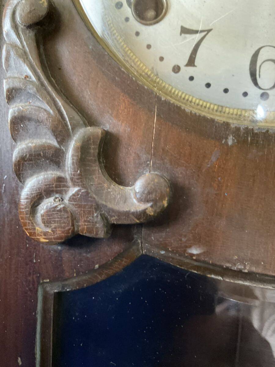 掛時計 柱時計 ゼンマイボンボン時計 サンコー社 ジャンクの画像7