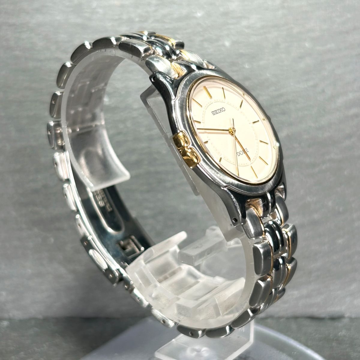 美品 SEIKO セイコー DOLCE ドルチェ 8J41-6140 腕時計 クオーツ アナログ ステンレススチール シルバー×ゴールド メンズ 新品電池交換済の画像5