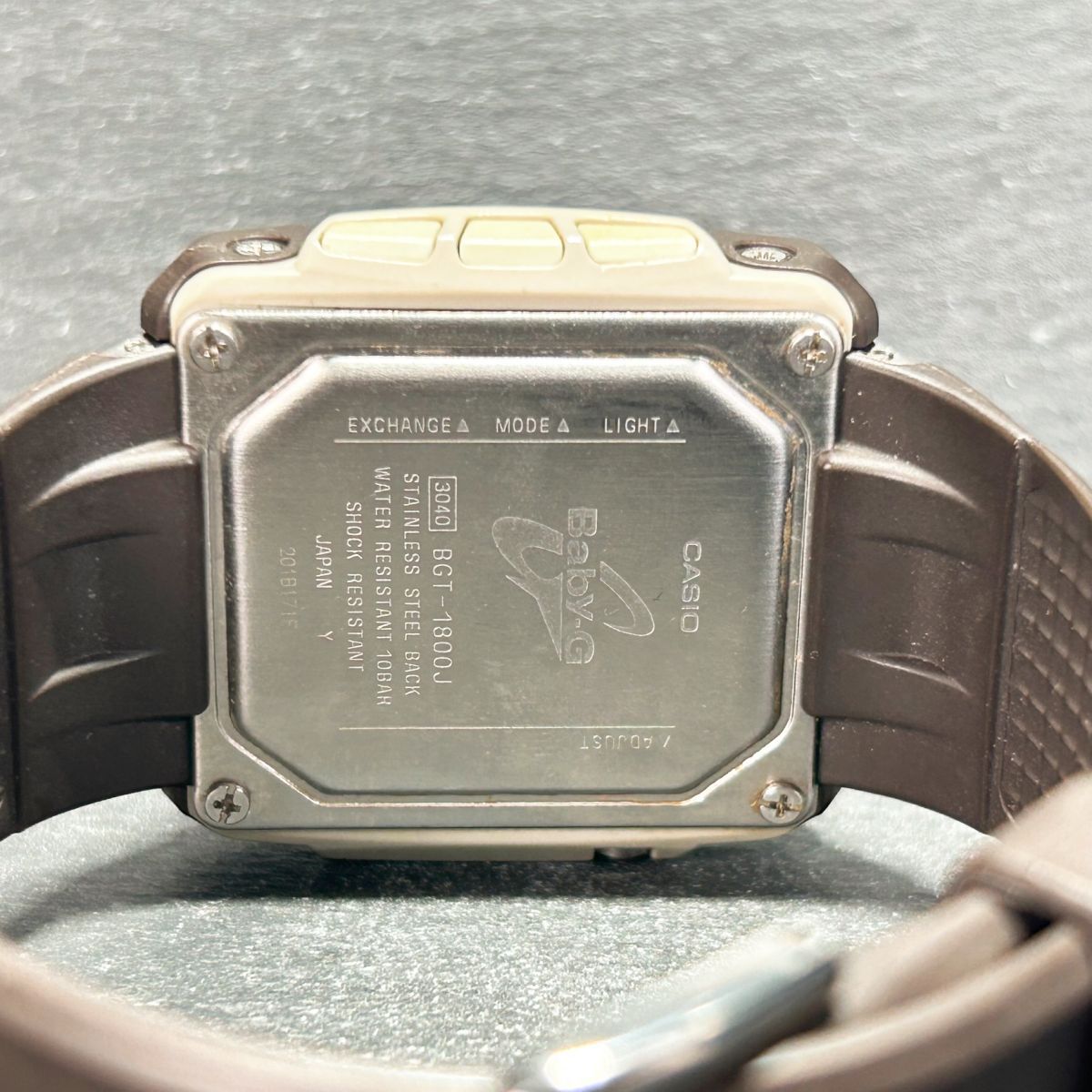 CASIO カシオ Baby-G ベビージー CASKET Tripper BGT-1800J-5 腕時計 タフソーラー 電波ソーラー デジタル 多機能 ブラウン スクエアの画像8