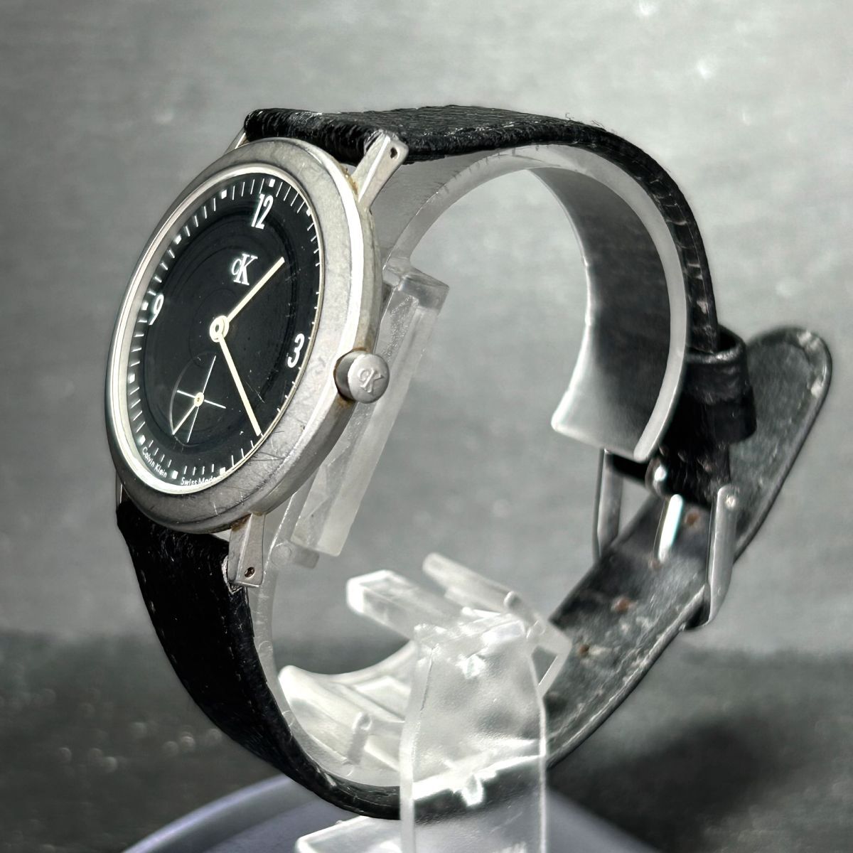 Calvin Klein カルバンクライン K3212 腕時計 クオーツ アナログ スモールセコンド ブラック文字盤 ステンレススチール 新品電池交換済みの画像6