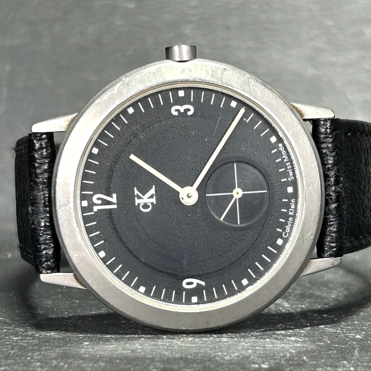 Calvin Klein Calvin Klein K3212 наручные часы кварц аналог small second черный циферблат нержавеющая сталь новый товар батарейка заменена 