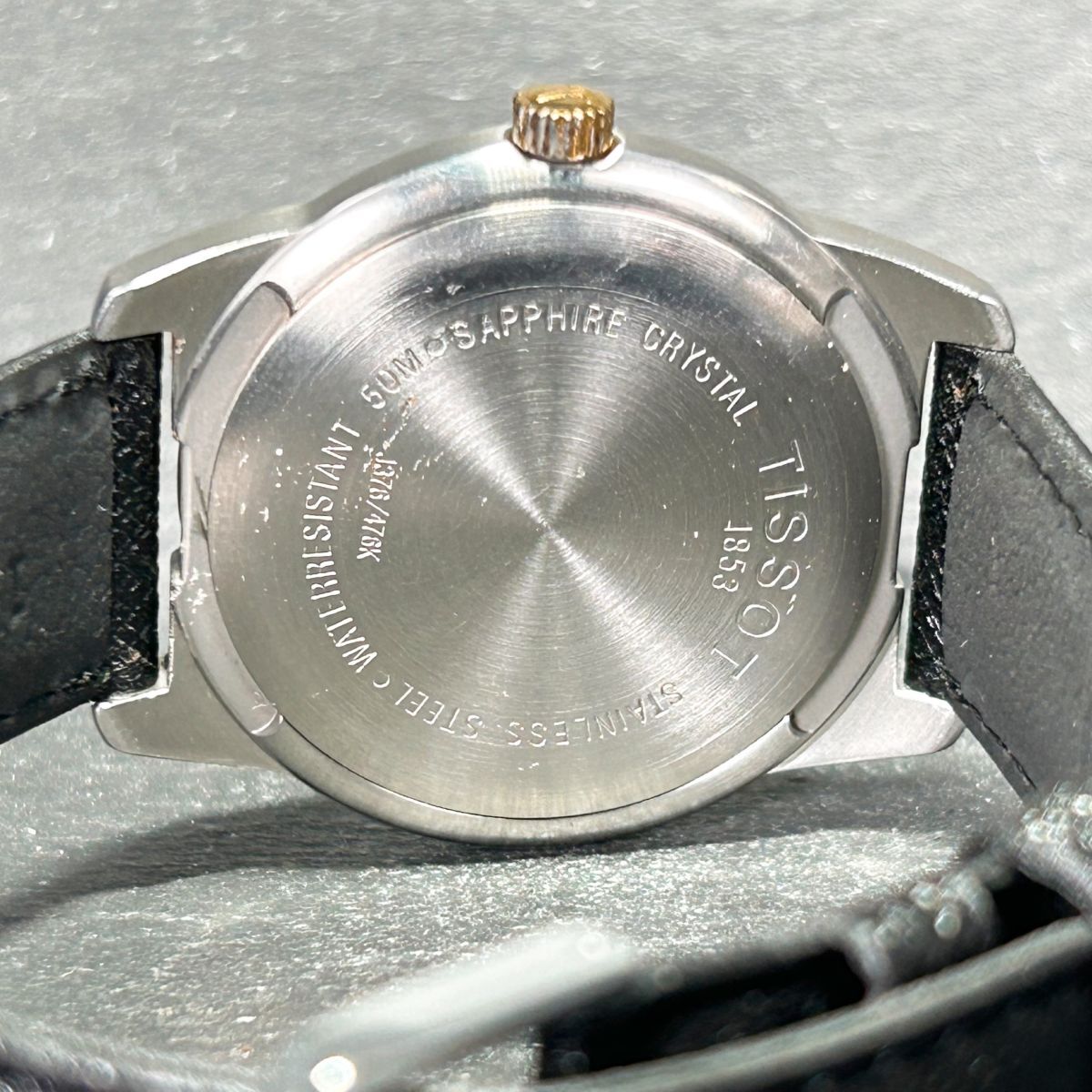 良品 TISSOT ティソ PR50 J376/476K 腕時計 クオーツ アナログ 3針 ヴィンテージ ステンレススチール ゴールド ホワイト文字盤 動作確認済の画像8
