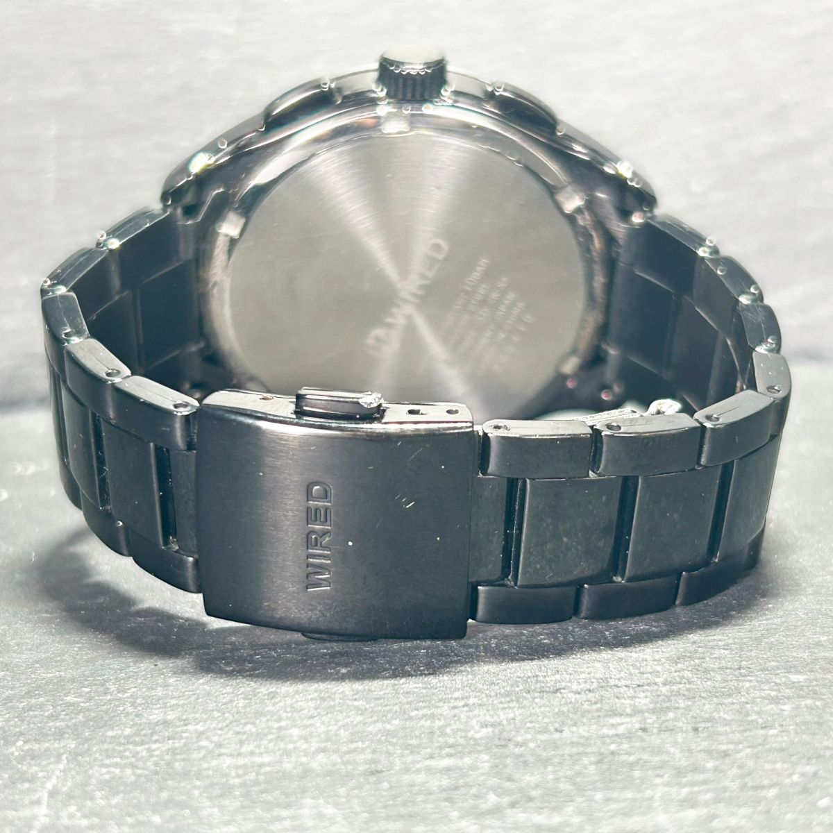 SEIKO セイコー WIRED ワイアード VK63-K006 腕時計 クオーツ アナログ クロノグラフ カレンダー ワインレッド メンズ 新品電池交換済み