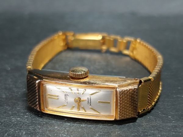 CITIZEN シチズン Dressy ドレッシー D4610 14K アナログ 手巻き式 腕時計 ホワイト文字盤 ゴールド メタルベルト ステンレス 動作確認済みの画像5