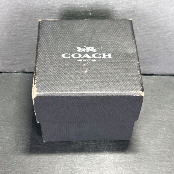 COACH コーチ CA.97.7.34.1037 腕時計 クオーツ アナログ 3針 ステンレススチール ピンクゴールド ホワイト文字盤 ラウンド 動作確認済みの画像7