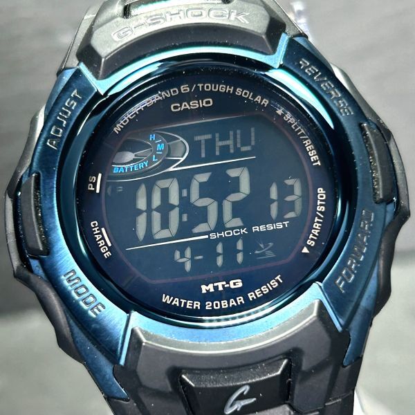 新品 CASIO カシオ G-SHOCK ジーショック MT-G MTG-M900BD-2JF 腕時計 タフソーラー 電波時計 デジタル ブラック ブルー 多機能 メンズの画像1