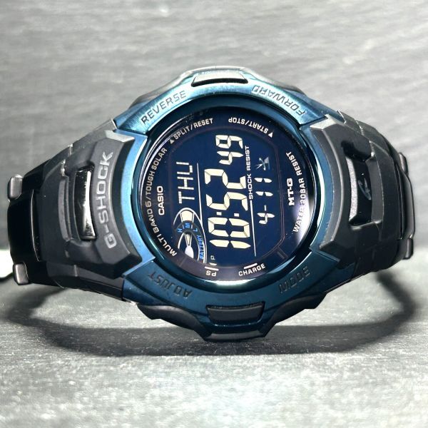新品 CASIO カシオ G-SHOCK ジーショック MT-G MTG-M900BD-2JF 腕時計 タフソーラー 電波時計 デジタル ブラック ブルー 多機能 メンズの画像4