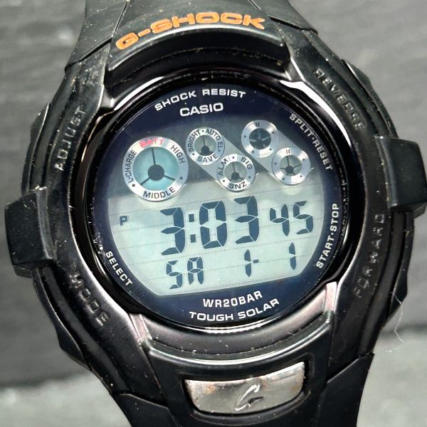 CASIO カシオ G-SHOCK ジーショック G-7302RL-1A 腕時計 タフソーラー デジタル 多機能 ステンレススチール ブラック カレンダー メンズの画像1
