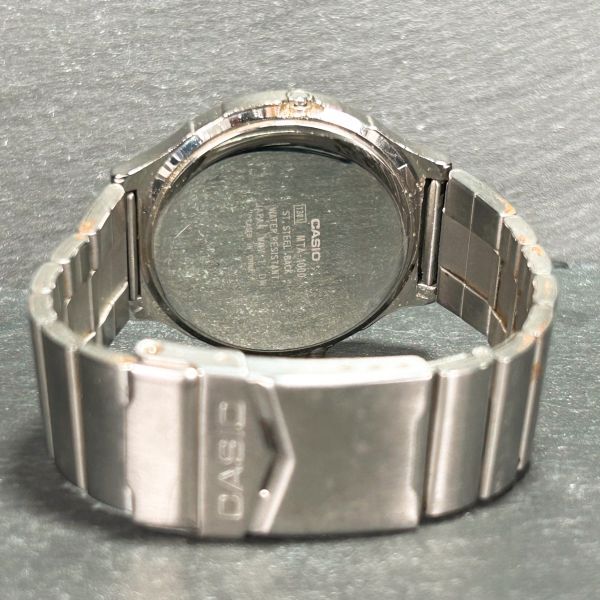 CASIO カシオ MTA-1000-7A 腕時計 クオーツ アナデジ ハイブリッド ステンレススチール ホワイト文字盤 シルバー メンズ 新品電池交換済みの画像7