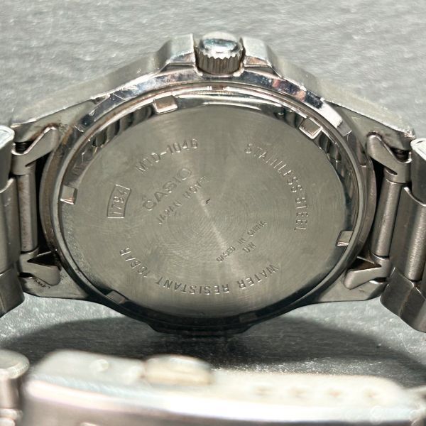 CASIO カシオ スタンダード MTD-1046 腕時計 クオーツ アナログ 3針 カレンダー ステンレススチール ホワイト文字盤 メンズ 新品電池交換済の画像8