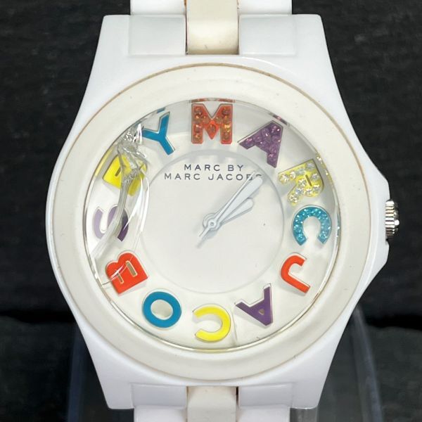 MARC BY MARC JACOBS マークバイマークジェイコブス MBM4552 腕時計 アナログ クオーツ ホワイト文字盤 マルチカラー 新品電池交換済みの画像1