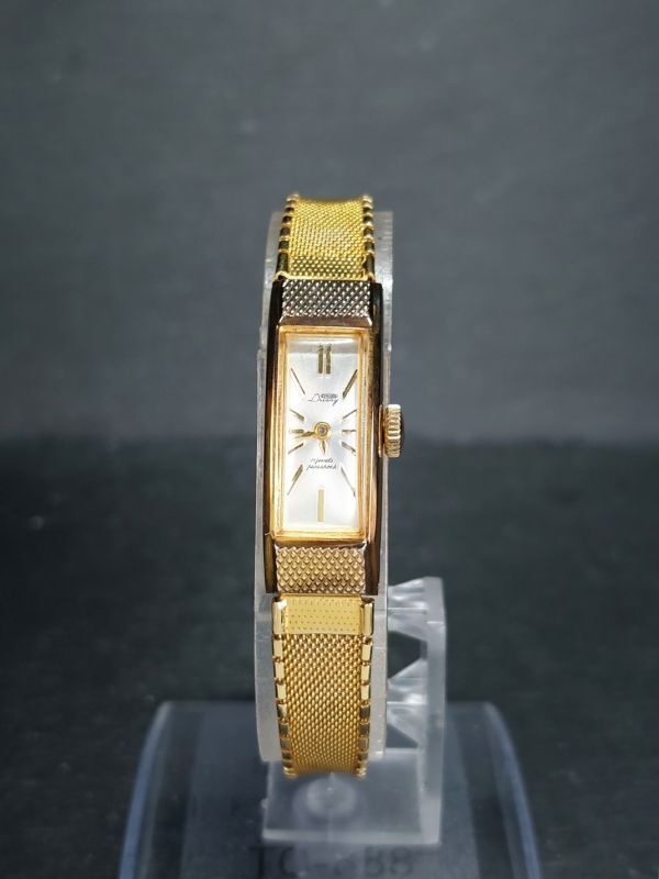 CITIZEN シチズン Dressy ドレッシー D4610 14K アナログ 手巻き式 腕時計 ホワイト文字盤 ゴールド メタルベルト ステンレス 動作確認済みの画像2