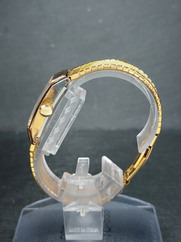 CITIZEN シチズン Dressy ドレッシー D4610 14K アナログ 手巻き式 腕時計 ホワイト文字盤 ゴールド メタルベルト ステンレス 動作確認済みの画像4