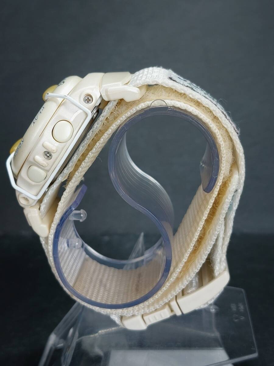 CASIO カシオ Baby-G ベビージー G'MIX ラバーズコレクション BGM-098 デジタル 腕時計 ホワイト 布製ベルト ステンレス 新品電池交換済み_画像4