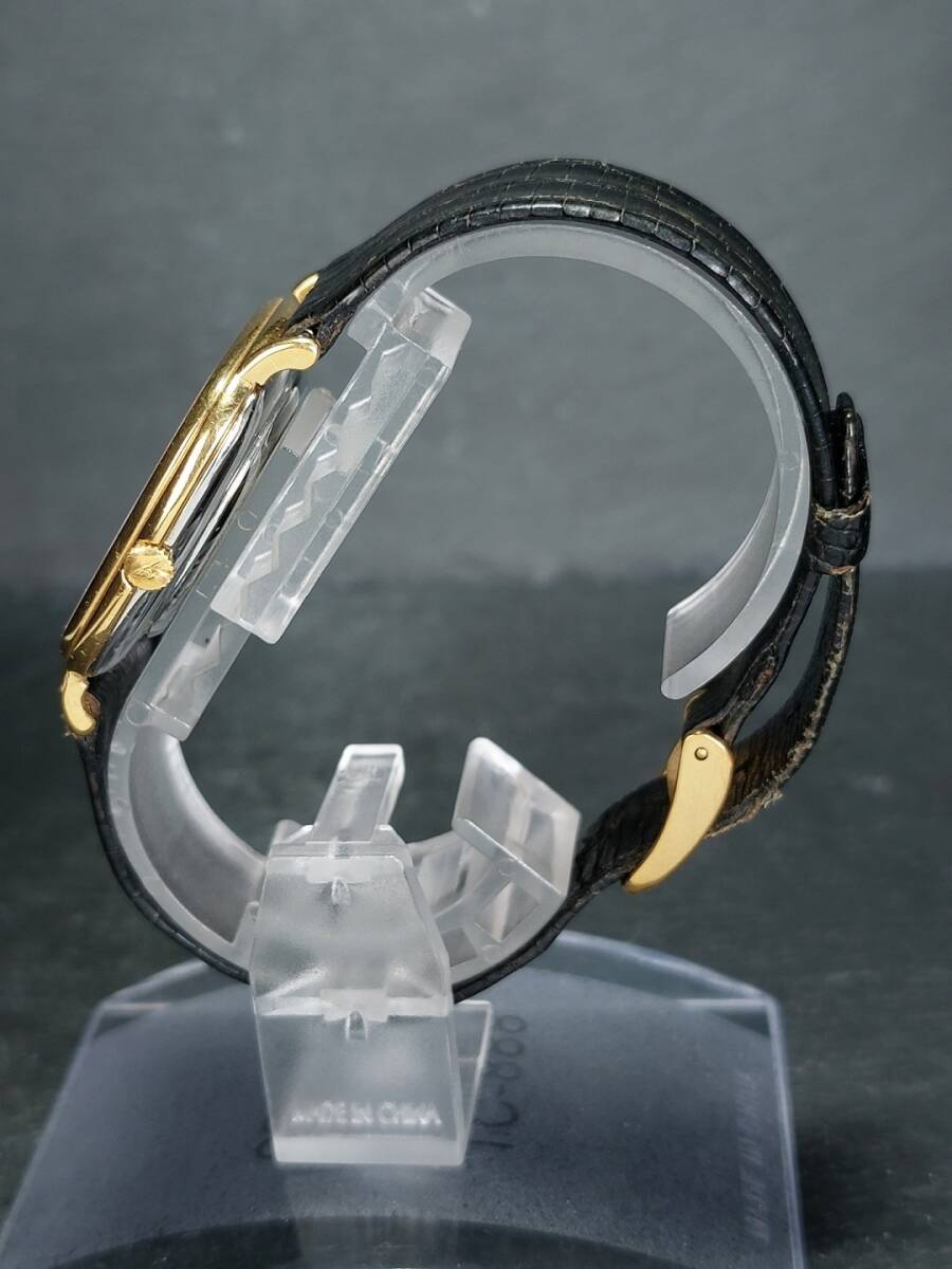 箱付き LONGINES ロンジン QUARTZ 978-6581 メンズ アナログ クォーツ 腕時計 ゴールド レザーベルト ステンレススチール シンプルデザイン_画像4