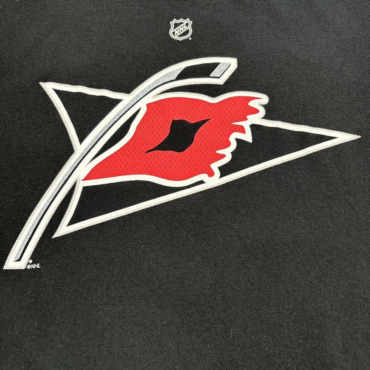 Reebok リーボック NHL Carolina Hurricanes カロライナ・ハリケーンズ ウォード プリント Tシャツ L USA古着 アメリカ古着_画像5