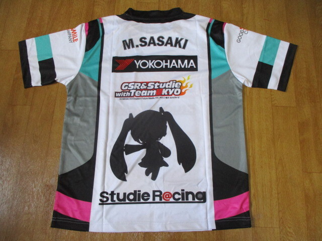 グッドスマイルレーシング　初音ミク・F1・スーパーGT・チームドライＴシャツ　未使用　デッドストック　サイズL　ヨコハマタイヤ_画像6