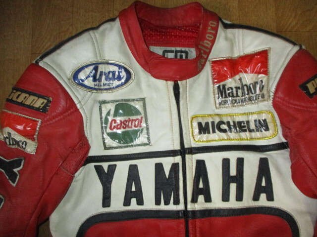 ヤマハ マルボロ YAMAHA Marlboro・レーシングスーツ 革ツナギ つなぎ光輪・ プリカーナ製 サイズ不明 M相当 エディ・ローソン の画像2