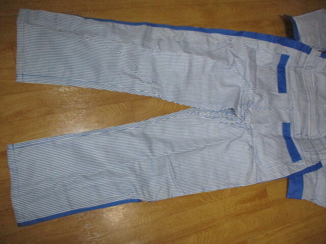  Isuzu Isuzu Isuzu original old te Caro go Hickory series stripe work coverall size L unused dead stock jacket * Elf 117