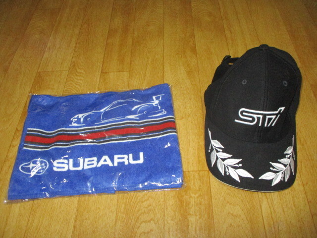 希少・スバル・STI・王冠・フラッグモデル帽子・キャップ＆スポーツタオル　未使用　デッドストック　ジャケット・ジャツ・WRC・BRZ_画像1