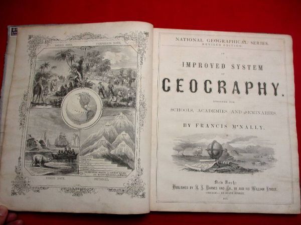 a532* 1871 year world map .An Improved System of Geography.. great number foreign book peace book@ old book 
