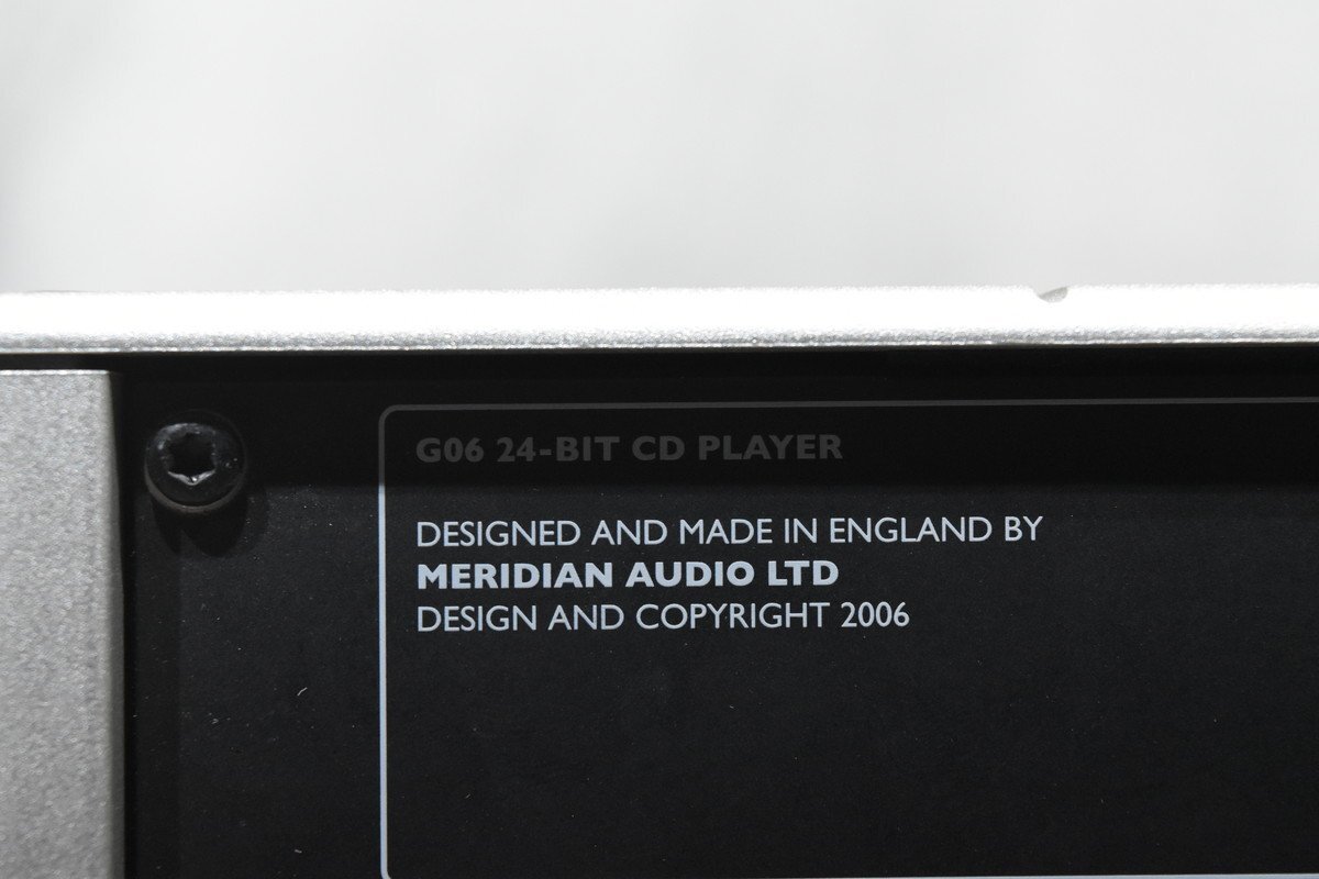 MERIDIAN メリディアン 24bit CDプレーヤー CDデッキ G06