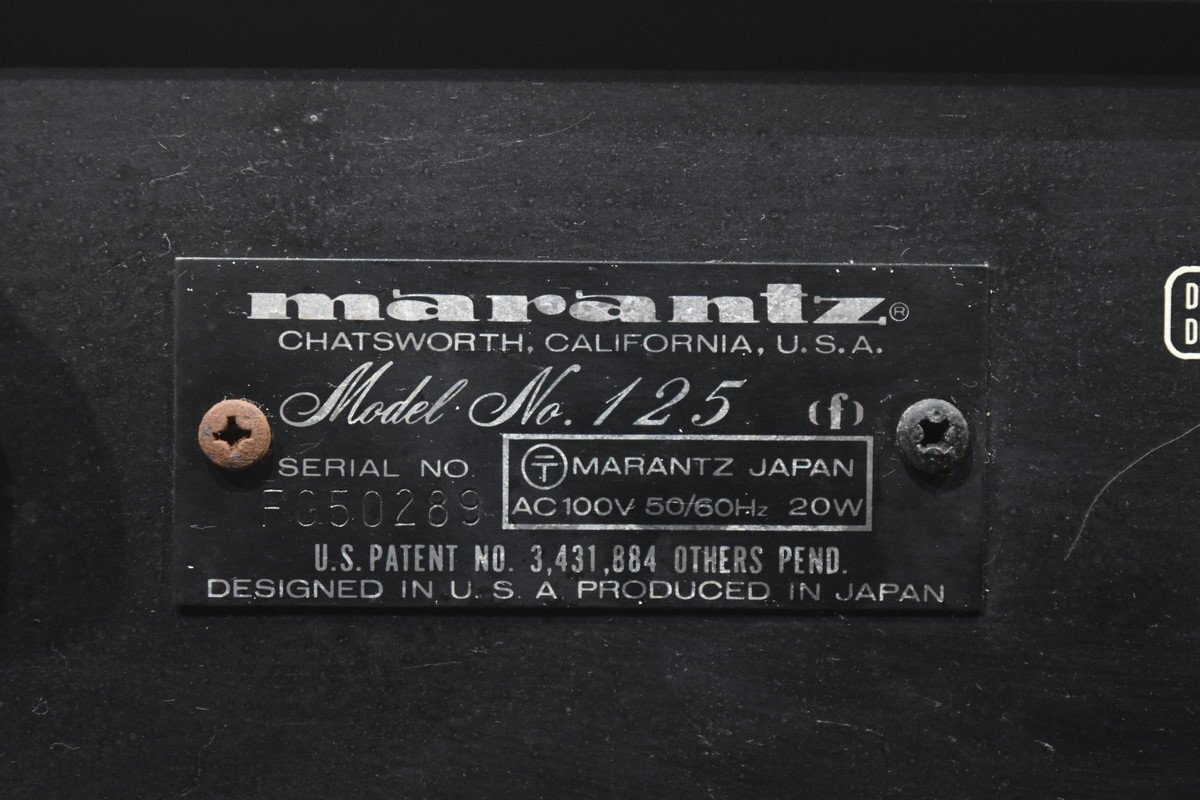 Marantz マランツ FM/AMチューナー Model 125の画像7