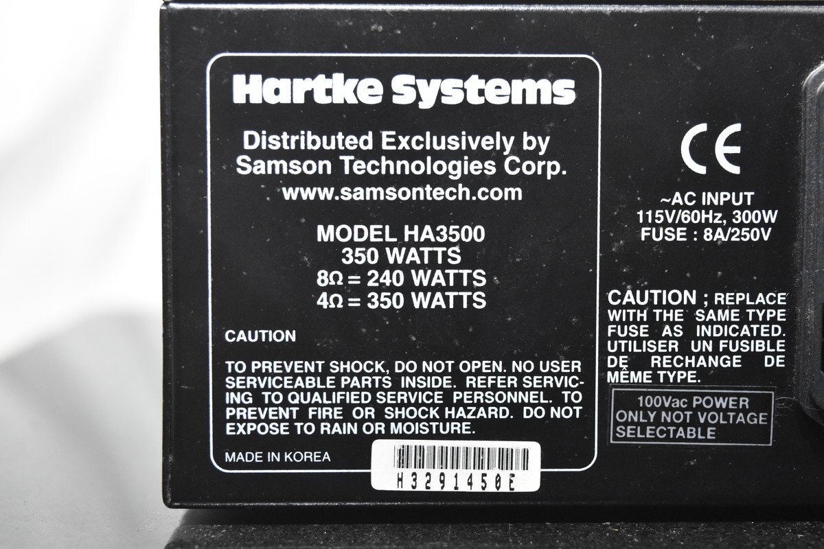 Hartke ハートキー ベースアンプヘッド HA3500_画像7